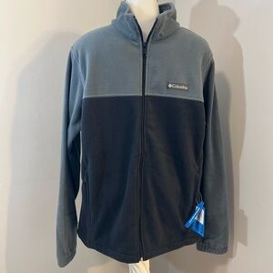 Columbia Gray and Black Zip Up Sweater
